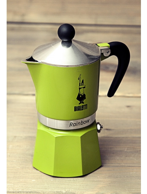 Bialetti Rainbow 3TZ espresso kavinukas, žalias