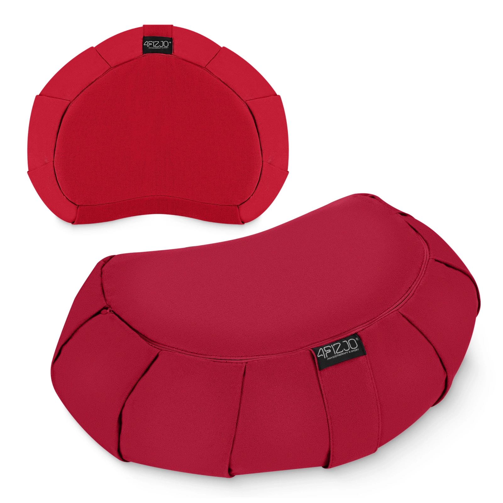 4Fizjo ZAFU Crescent Yoga and Meditation Cushion, Red