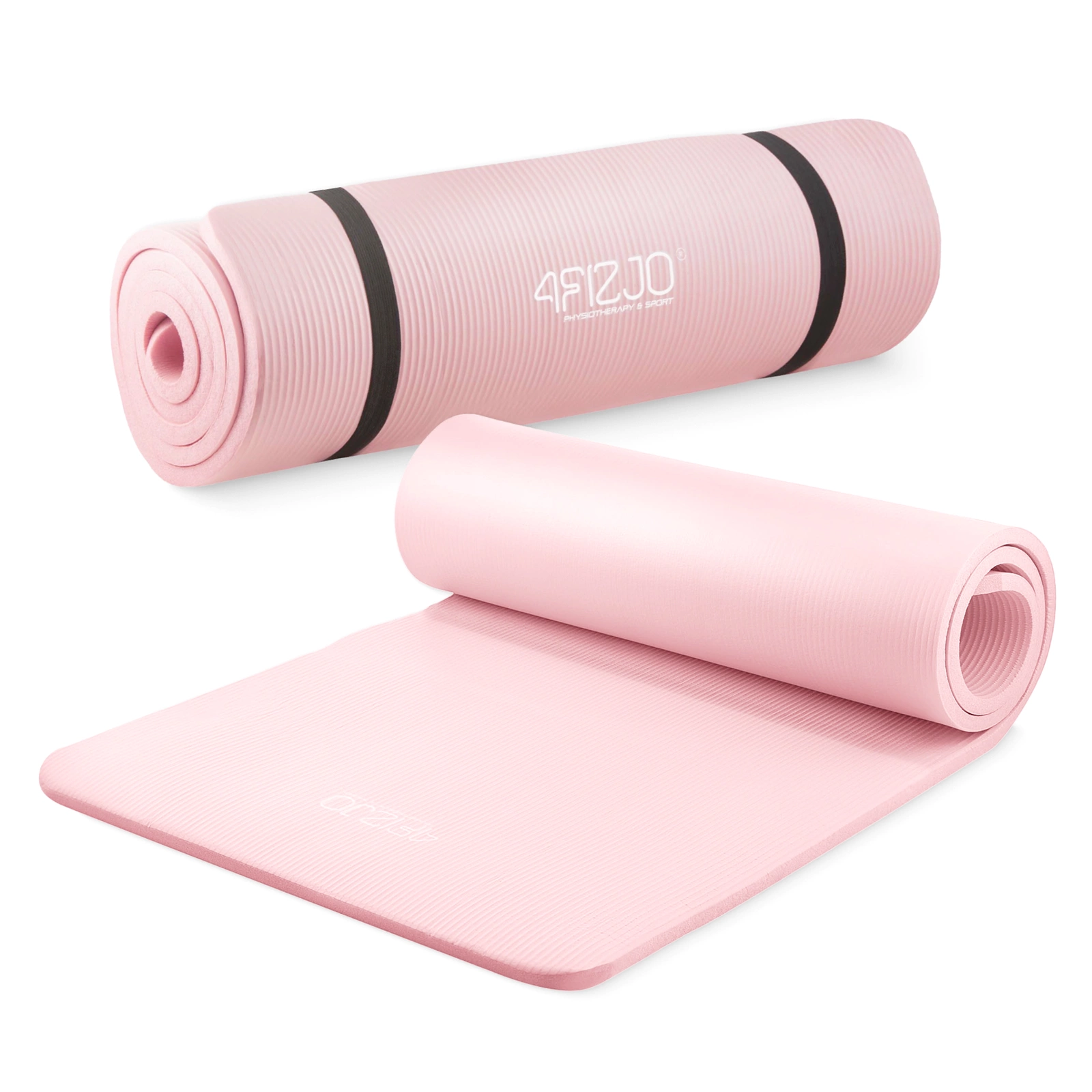 4FIZJO NBR Yoga & Fitness Exercise Mat 180×60×1 cm, light pink