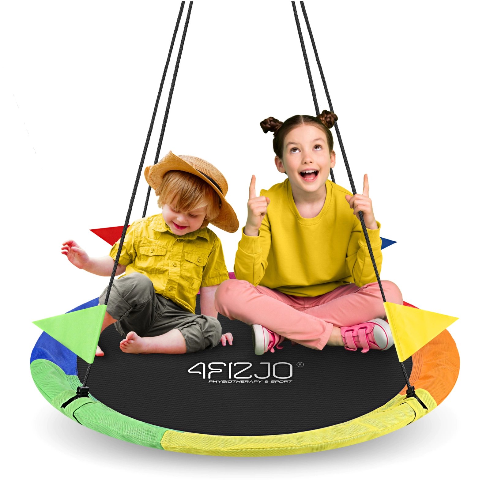Sūpynės gandro lizdas 4FIZJO XL, 110 cm, įvairiaspalvės
