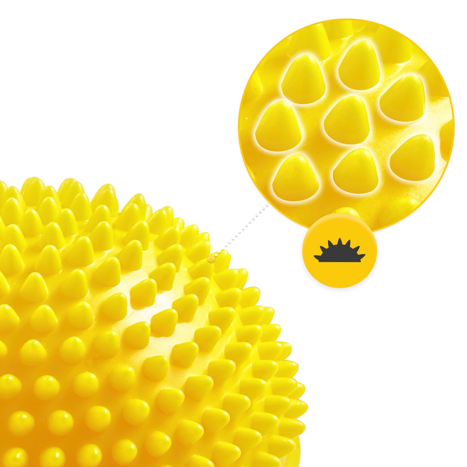 4Fizjo 132 Sensory Half Spheres for Rehabilitation, 16 cm, 2 pcs, Yellow