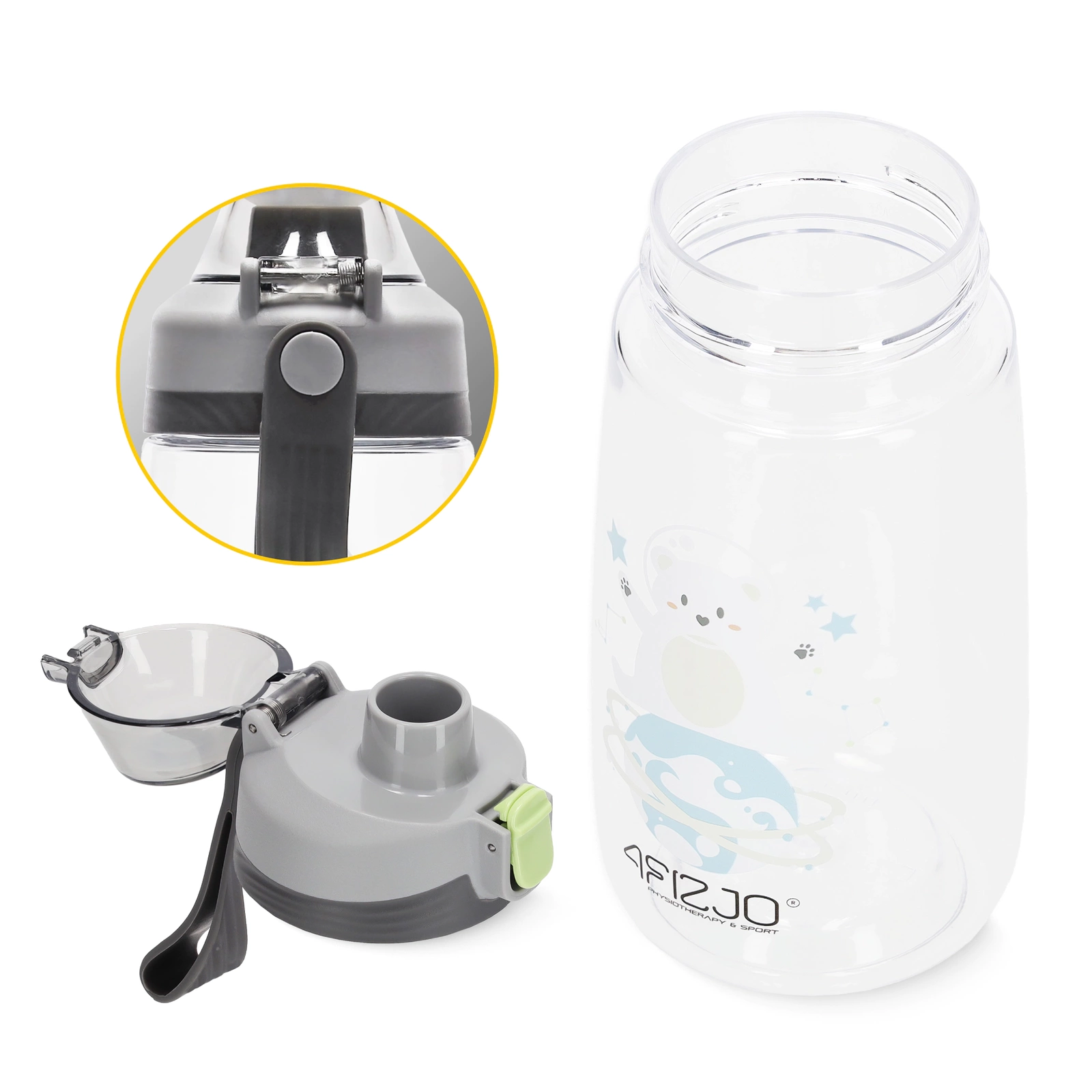 4Fizjo Kids Water Bottle Bear, 500 ml