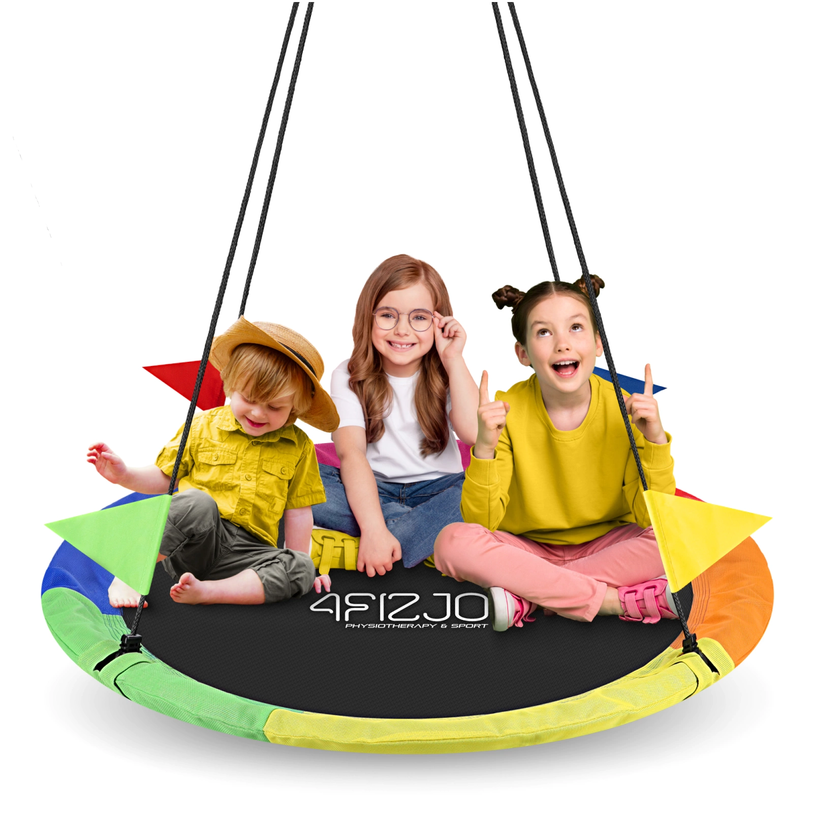 Vaikiškos sūpynės Bocianie Gniazdo XXL 4Fizjo 704, 120 cm, įvairiaspalvės