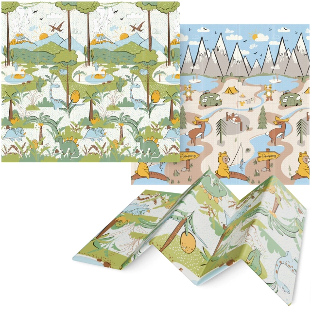 Dvipusis lavinamasis kilimėlis 4Fizjo Jungle and Camping, 200x180 cm