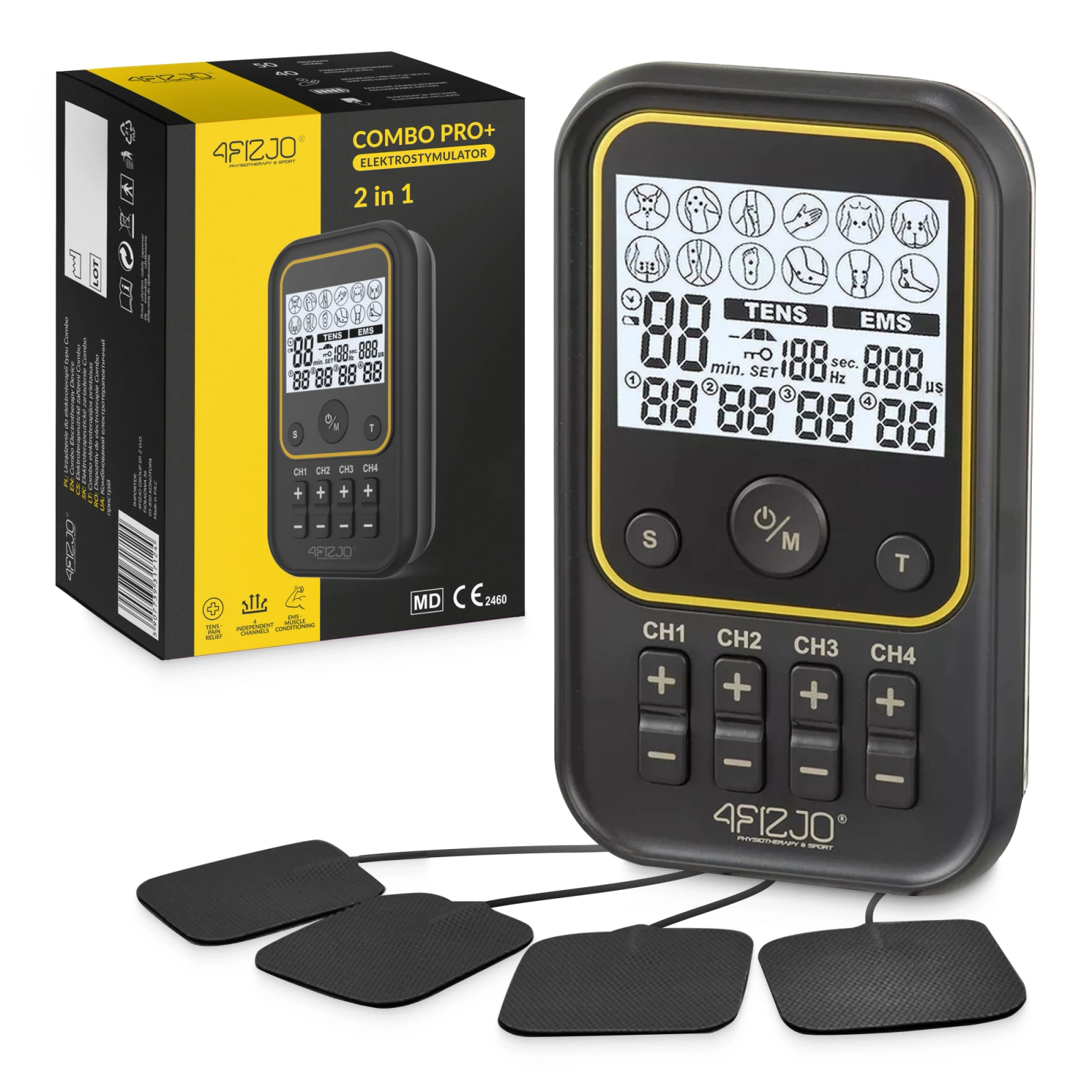 Raumenų elektrostimuliatorius 4Fizjo 966 PRO+ TENS / EMS