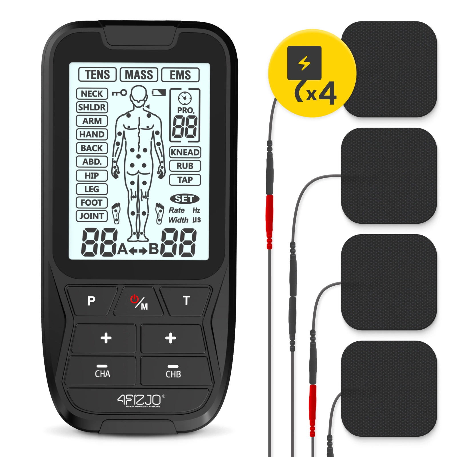 Belaidis elektrostimuliatorius 4Fizjo 1333 Combo LITE TENS / EMS
