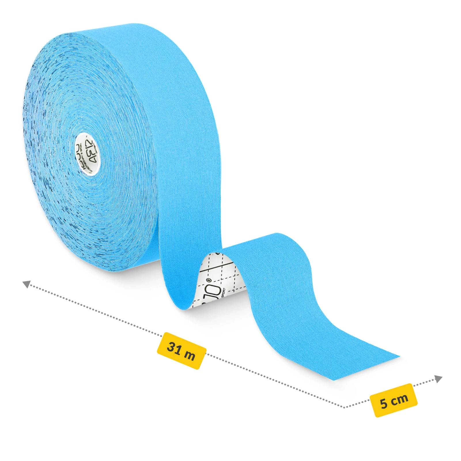 4Fizjo kineziologinis teipas 5 cm x 31 m, mėlynas