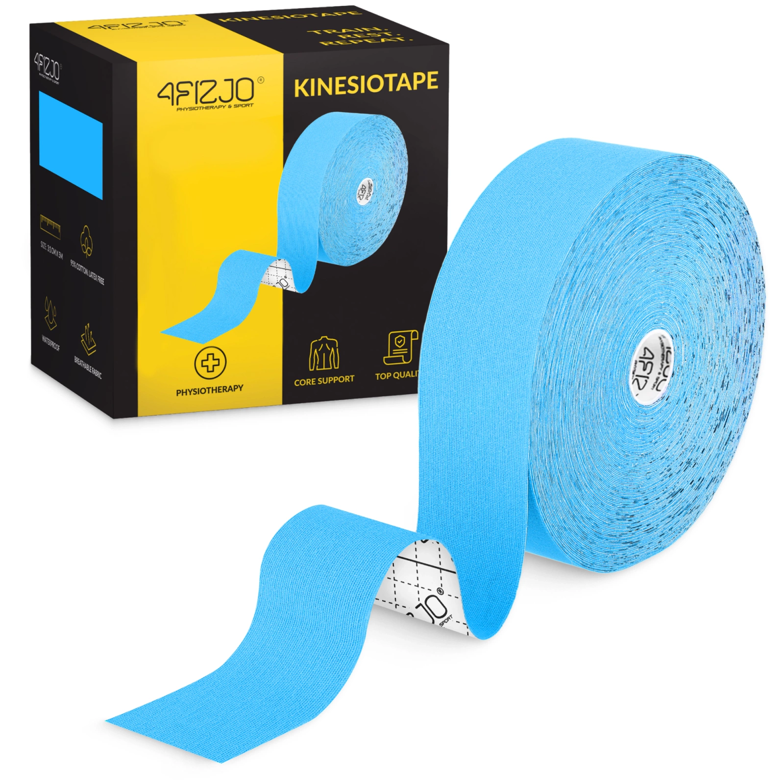 4Fizjo kineziologinis teipas 5 cm x 31 m, mėlynas