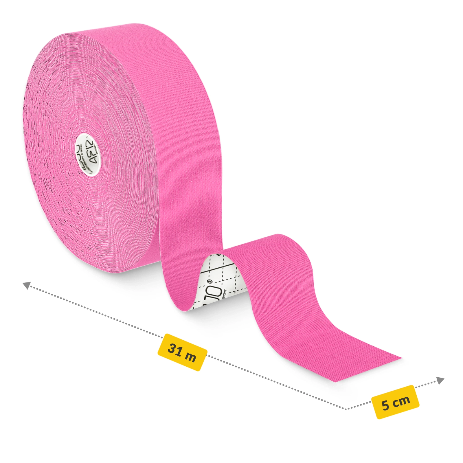 4Fizjo kineziologinis teipas 5 cm x 31 m, rožinis