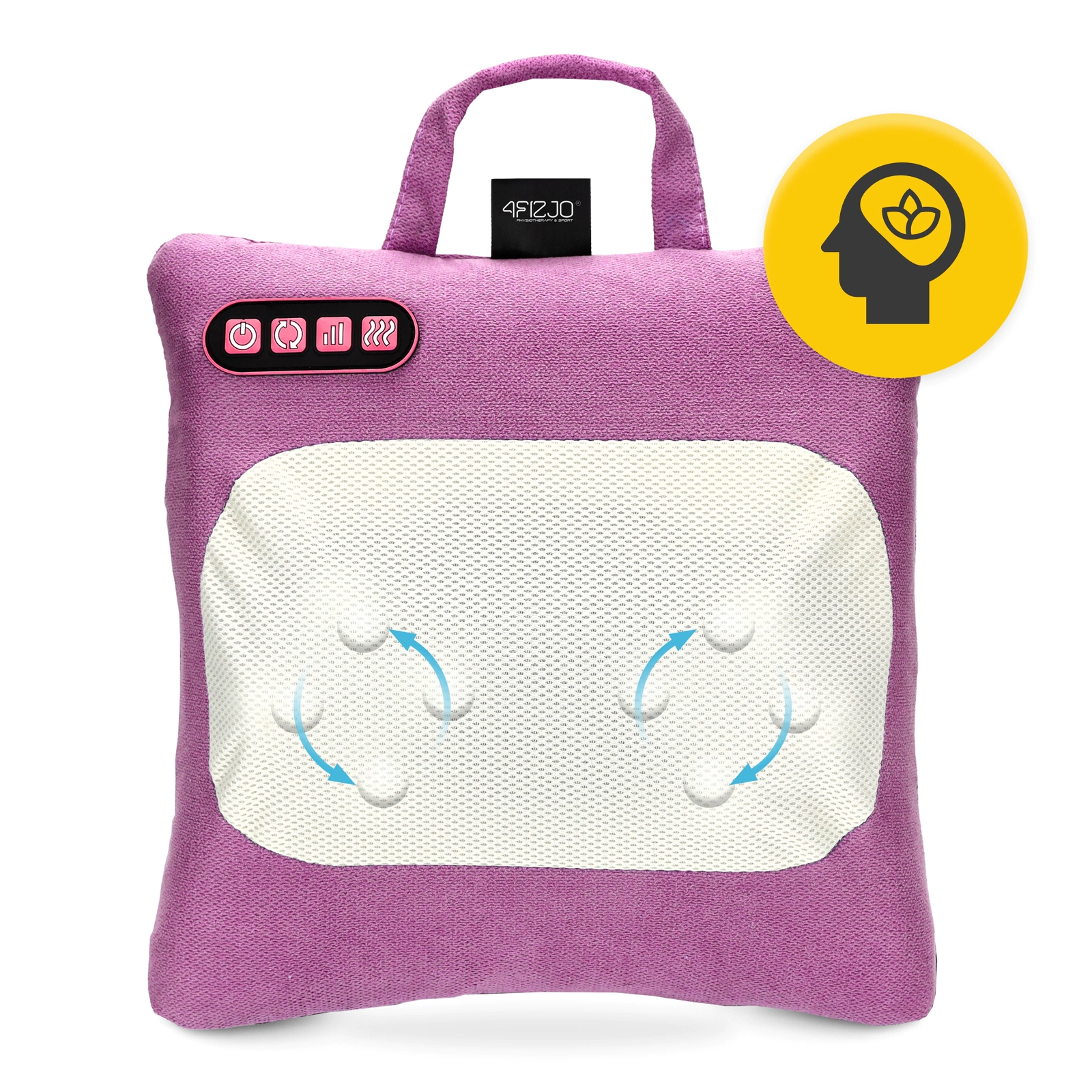 Heated Shiatsu Massage Pillow LITE for Neck and Back, Pink