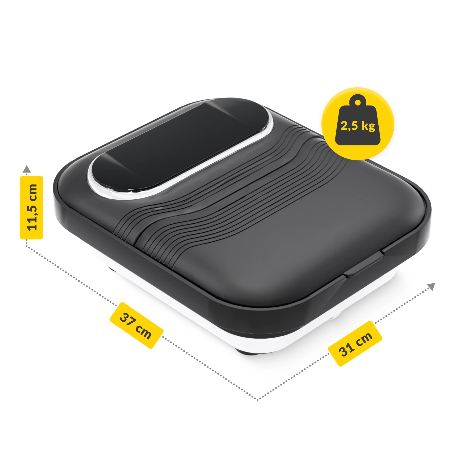 4Fizjo EVO+ Foldable Water Foot Massager, 500W, Black