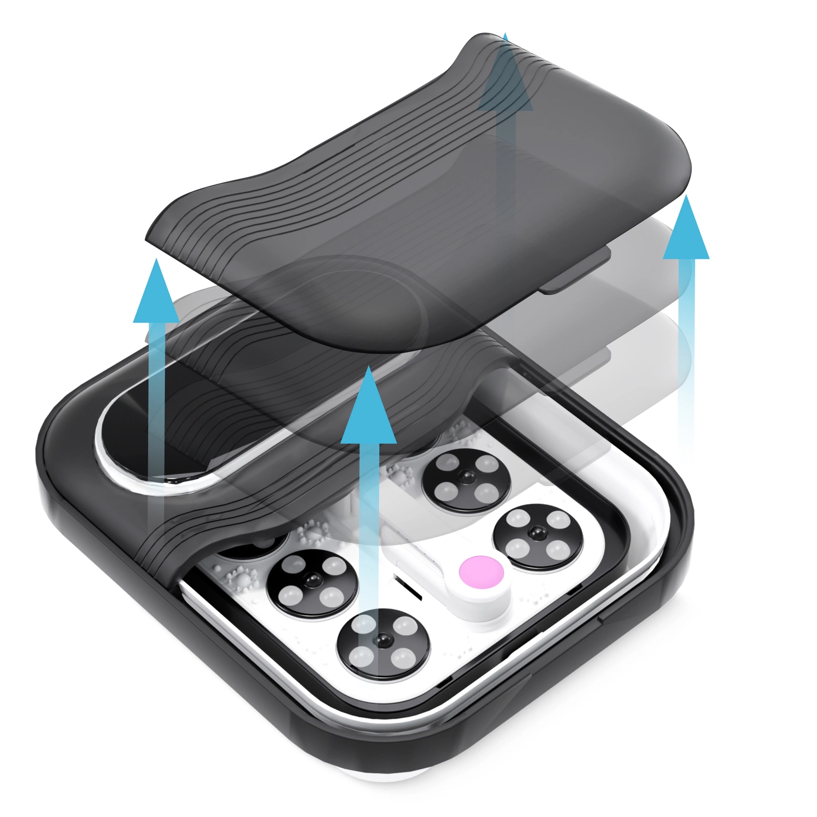 4Fizjo EVO+ Foldable Water Foot Massager, 500W, Black
