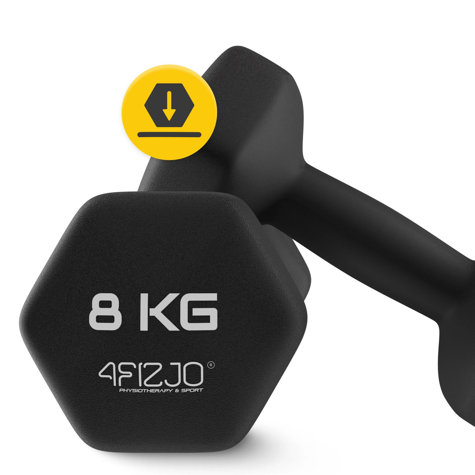 Ketaus svarmenys 4Fizjo Classic, 2 x 8 kg, juodi