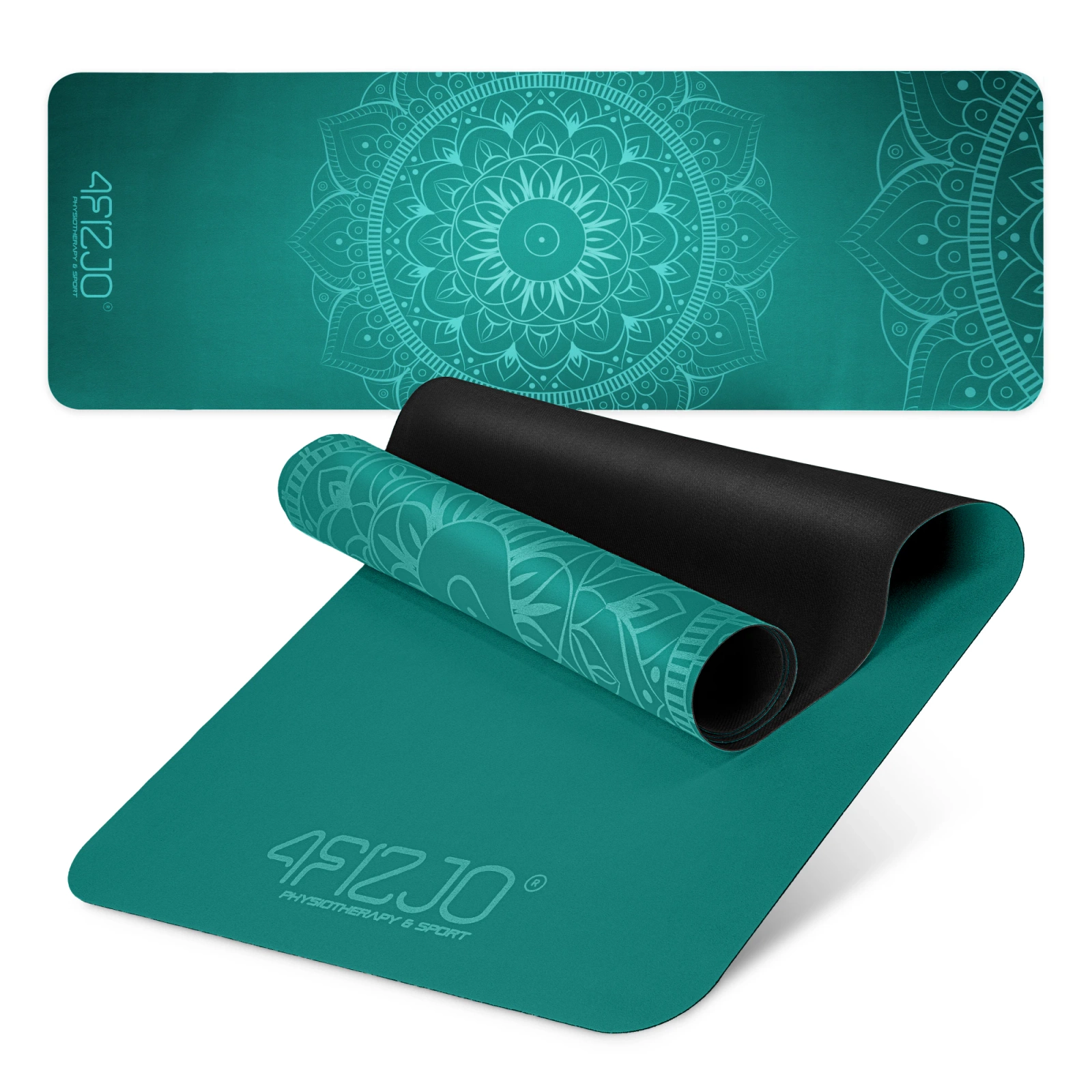 4Fizjo Suede Yoga and Exercise Mat 1.5 mm, Green