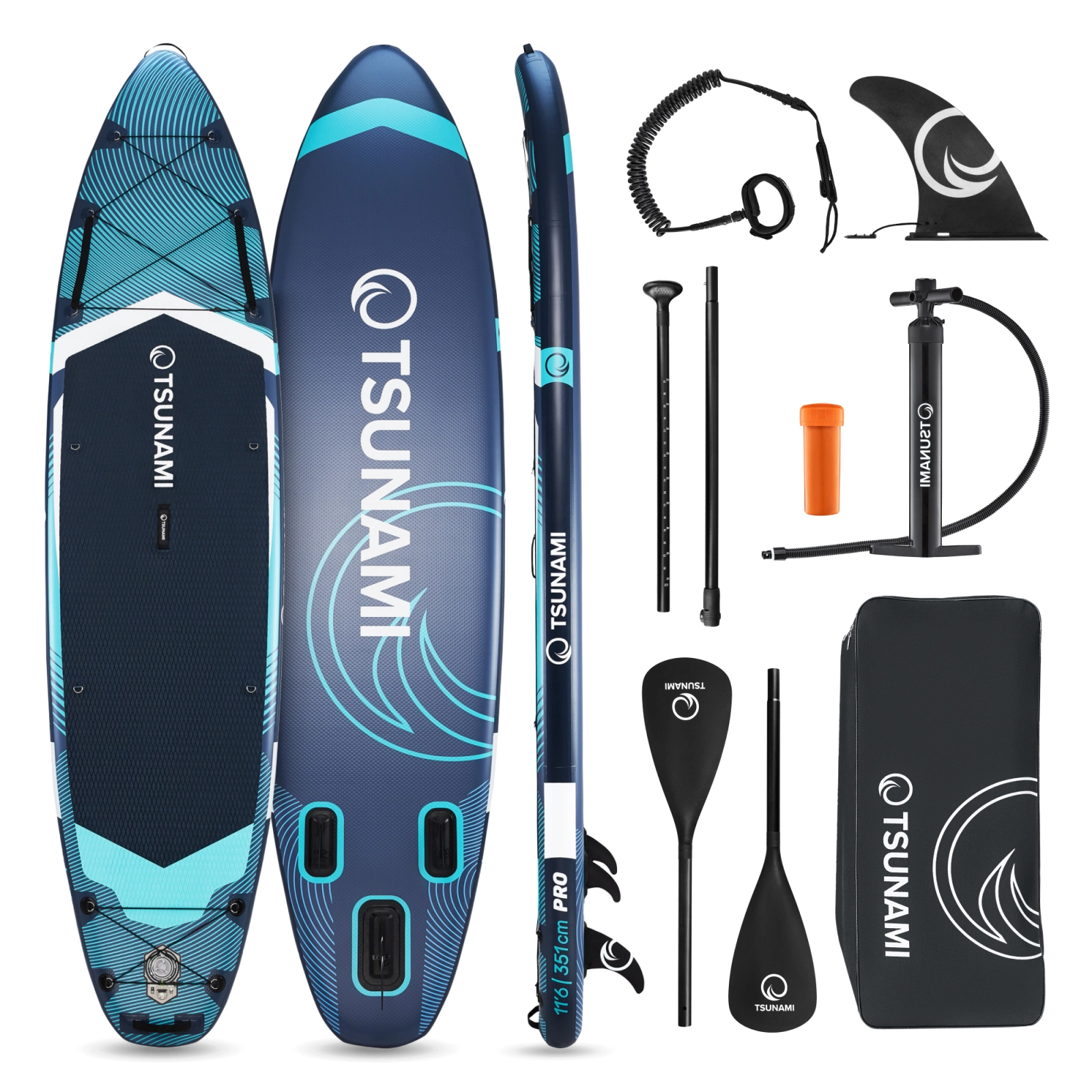 Pripučiama SUP irklentė 4Fizjo TSUNAMI T12, 350 cm, įvairiaspalvė