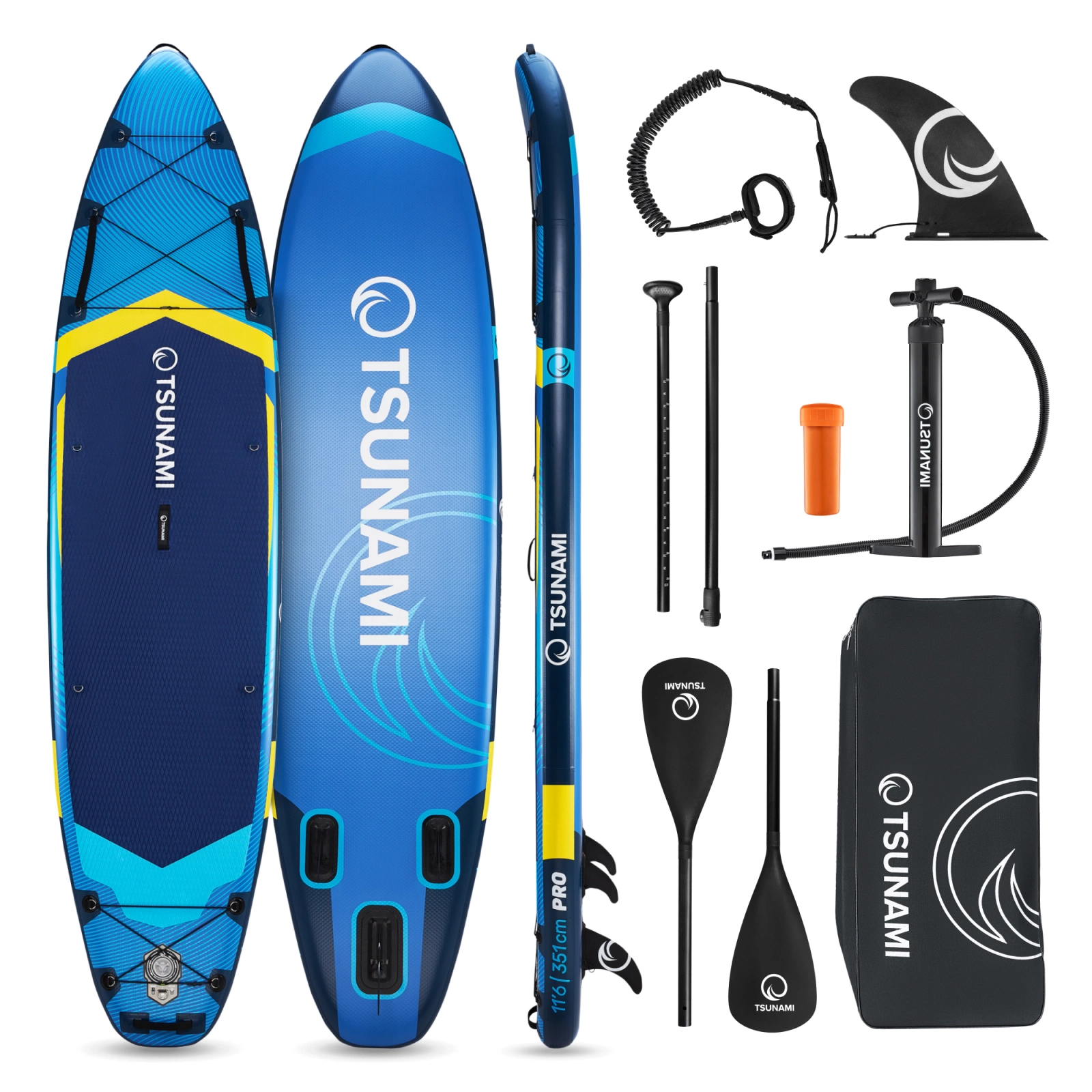 Pripučiama SUP irklentė 4Fizjo TSUNAMI PRO T13 350 cm, įvairiaspalvė