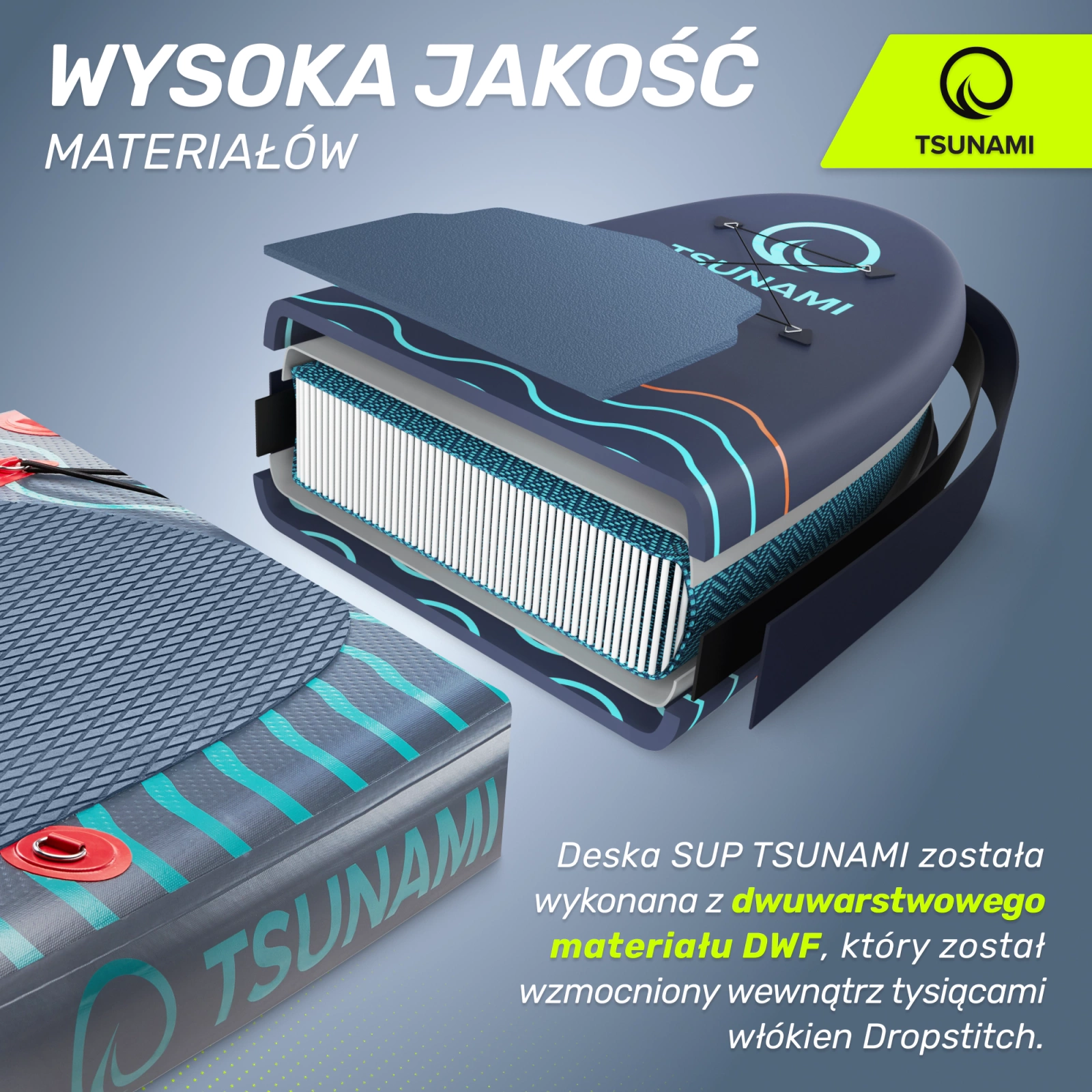 Pripučiama SUP irklentė 4Fizjo TSUNAMI 350 cm, įvairiaspalvė