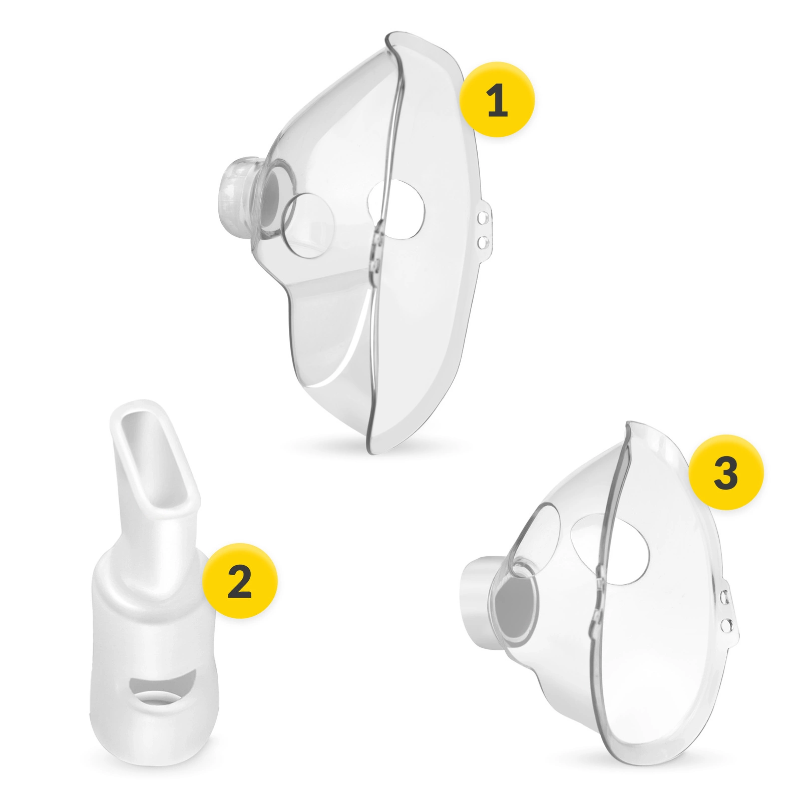 4Fizjo YS35 LITE Replacement Mask Set for Nebulizer, 3 pcs