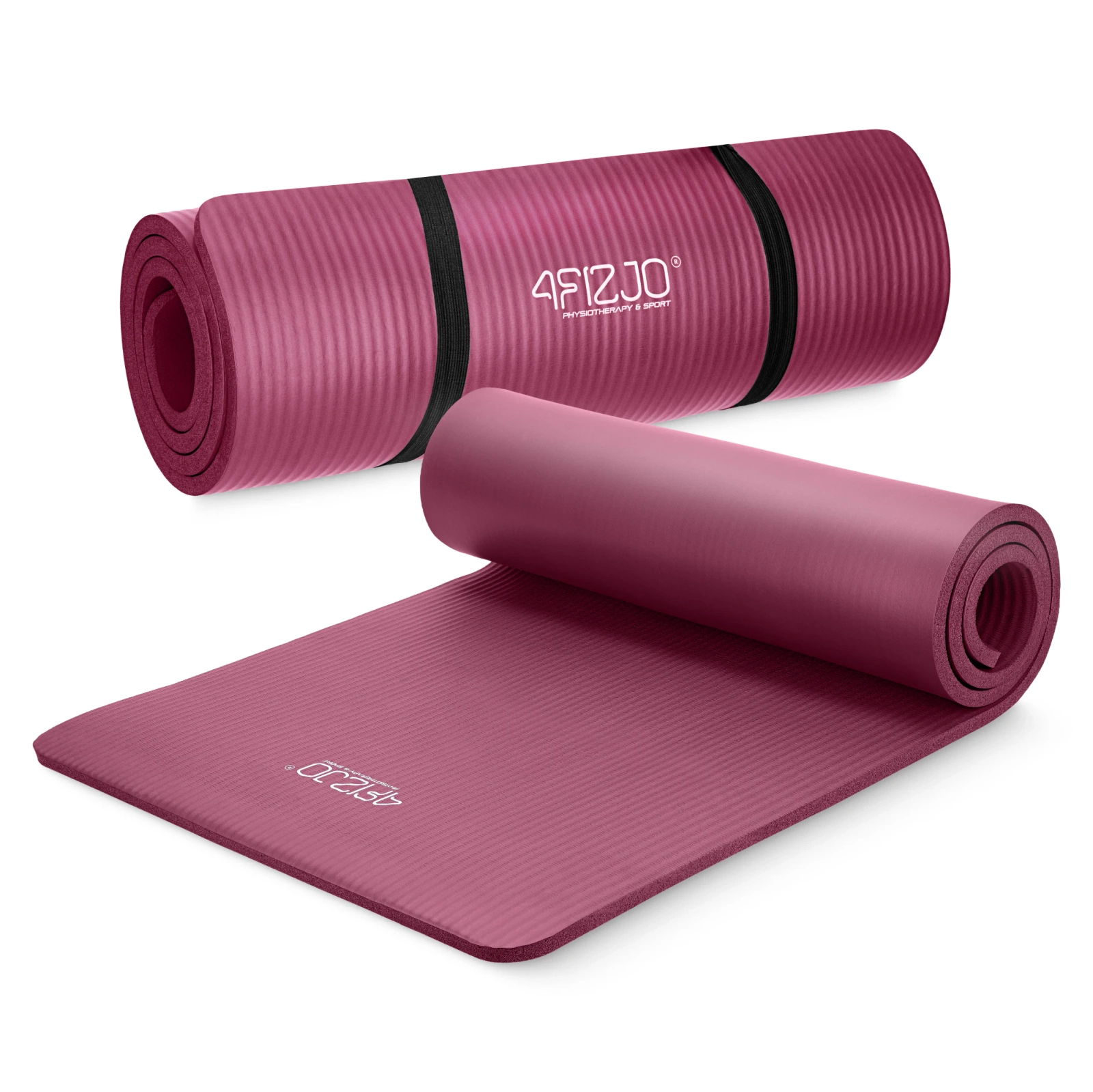 4Fizjo 1911 NBR Fitness and Yoga Mat 180x60x1 cm, Burgundy