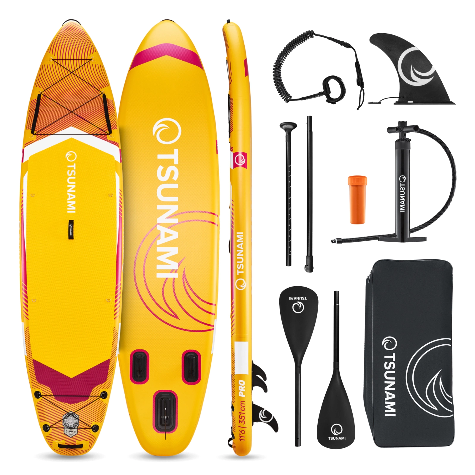 Pripučiama irklentė 4Fizjo PRO TSUNAMI 350 cm T11, geltona