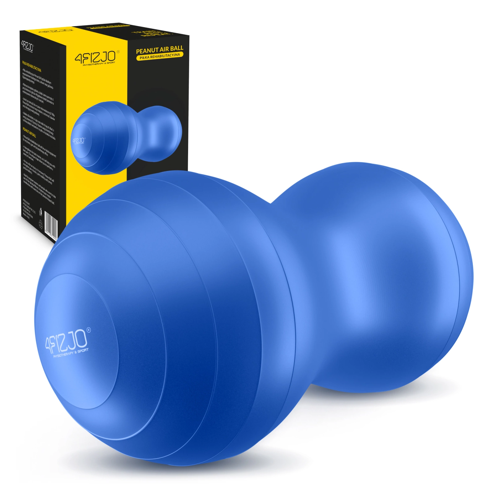 Gimnastikos kamuolys Peanut Air Ball 45x90 cm, mėlynas