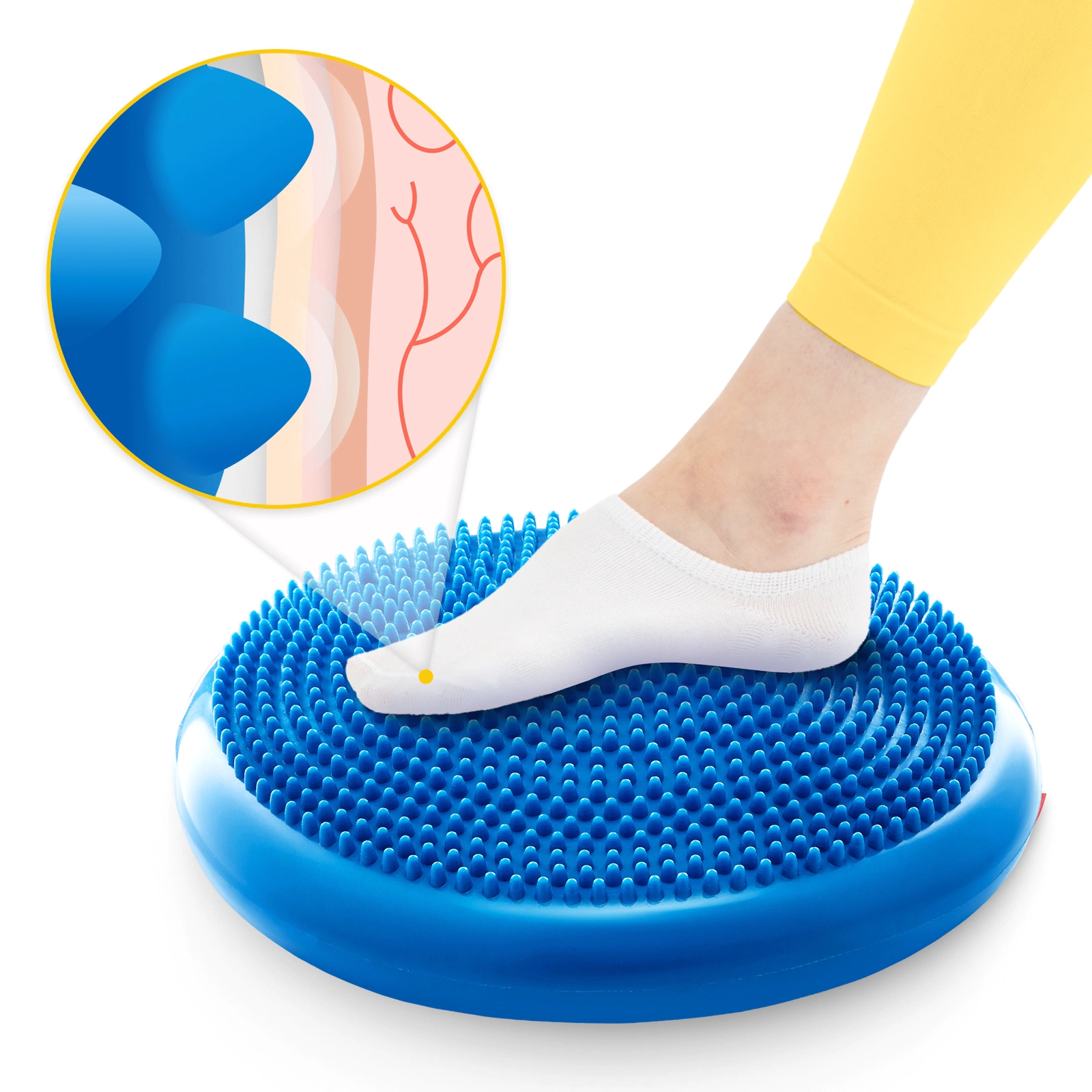 Sensomotorinė pagalvė 4Fizjo PRO+ 33cm, Mėlyna