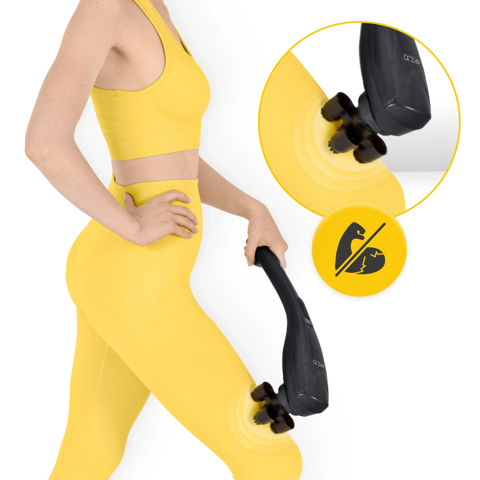 4Fizjo 1114 Handheld Vibration Body Massager, Black