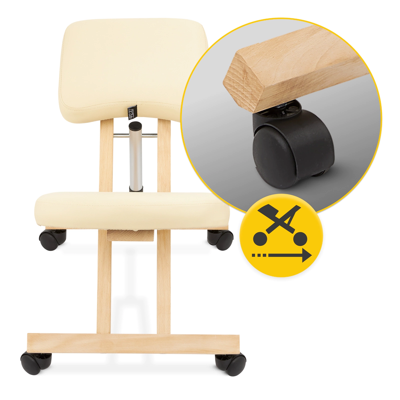 Ergonominė klūpėjimo kėdė 4Fizjo PURE 137472, smėlio spalvos