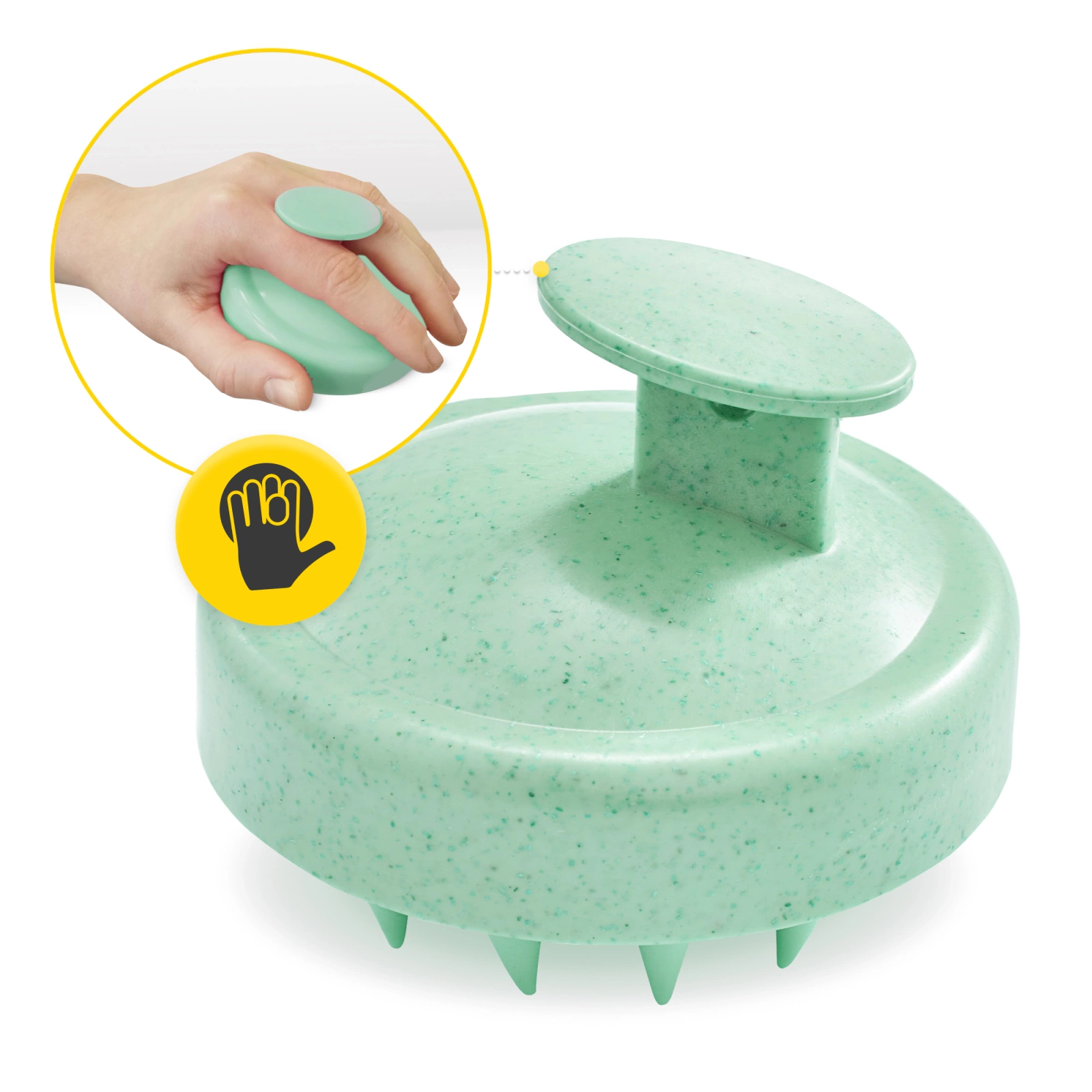 4FIZJO Silicone Scalp Massager Shampoo Brush, Green