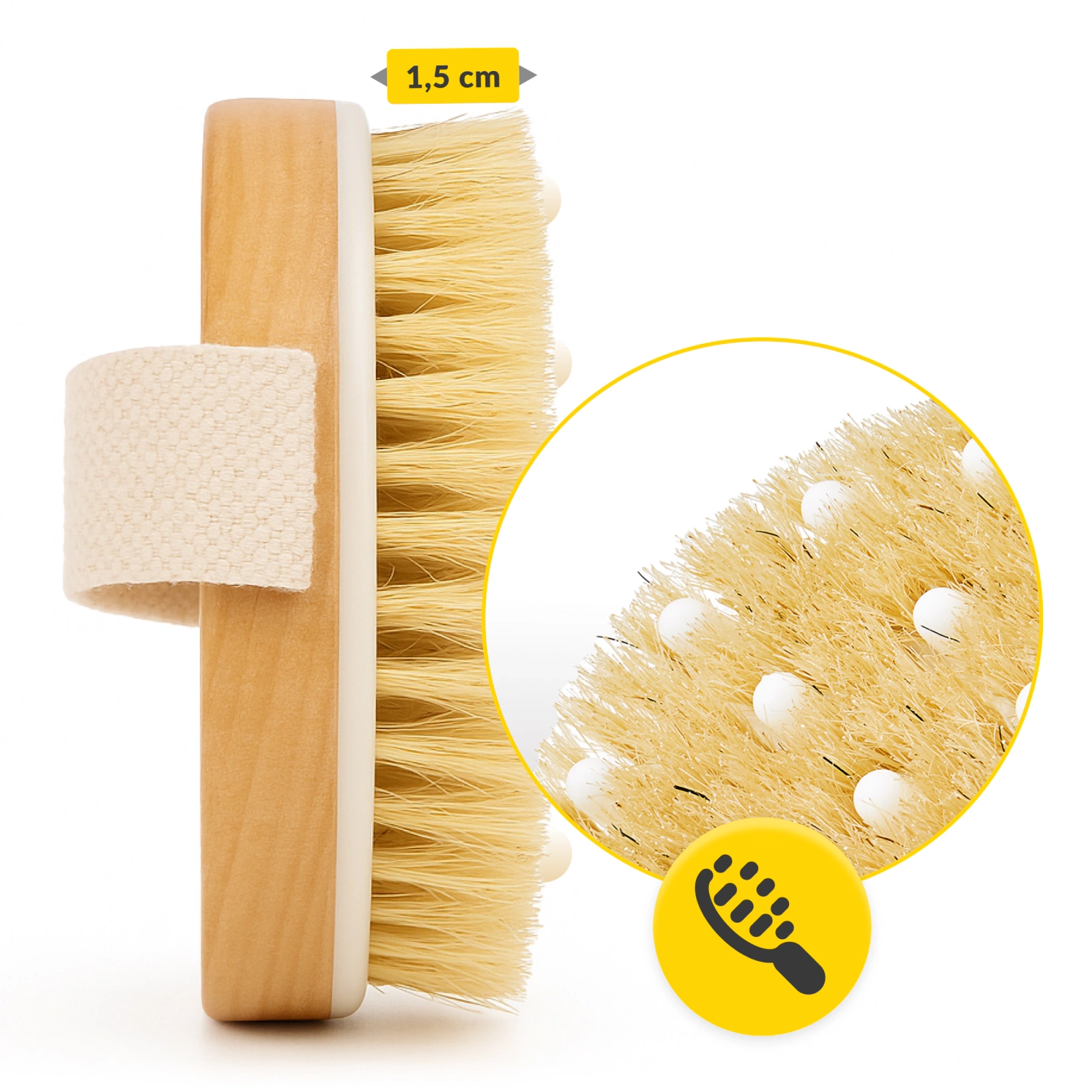 4Fizjo Anti-Cellulite Dry Body Massage Brush with Nodules