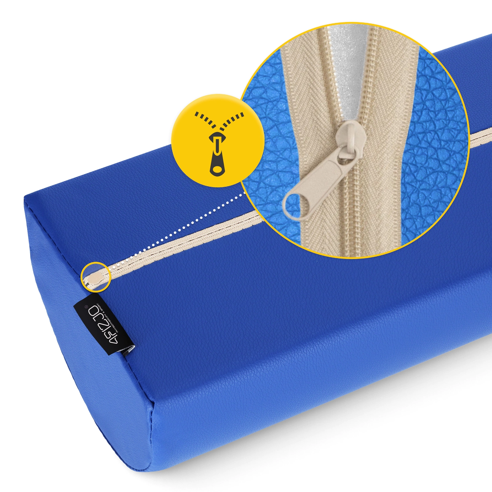 4FIZJO Massage Half Bolster for Physical Therapy, Blue