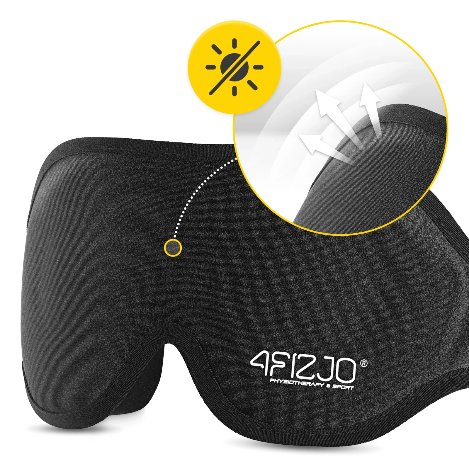 4Fizjo 3D miego kaukė, juoda