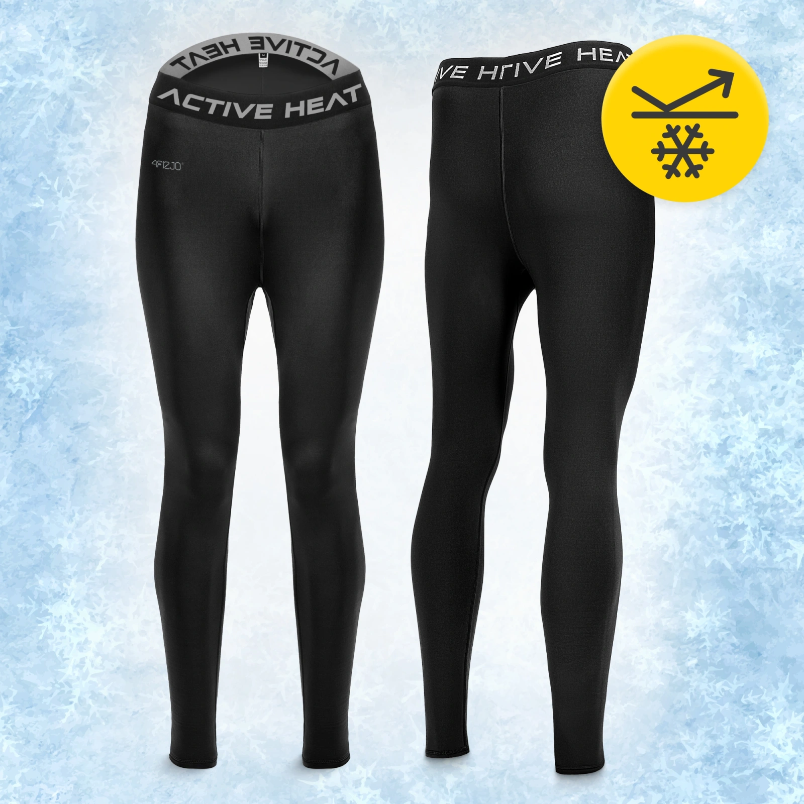 4Fizjo Unisex Thermal Pants - Black, Size M