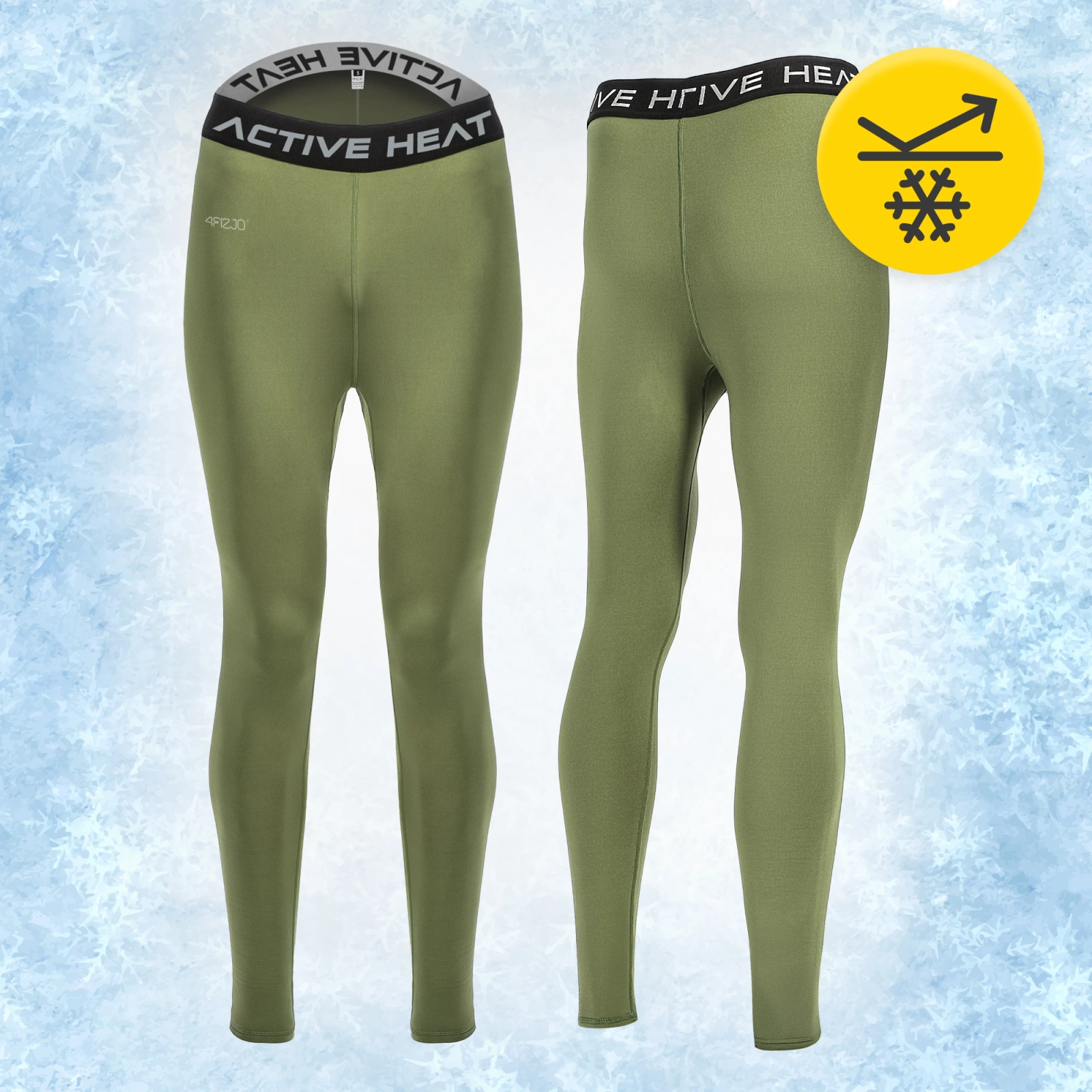 4Fizjo Unisex Thermal Pants XXL, Green