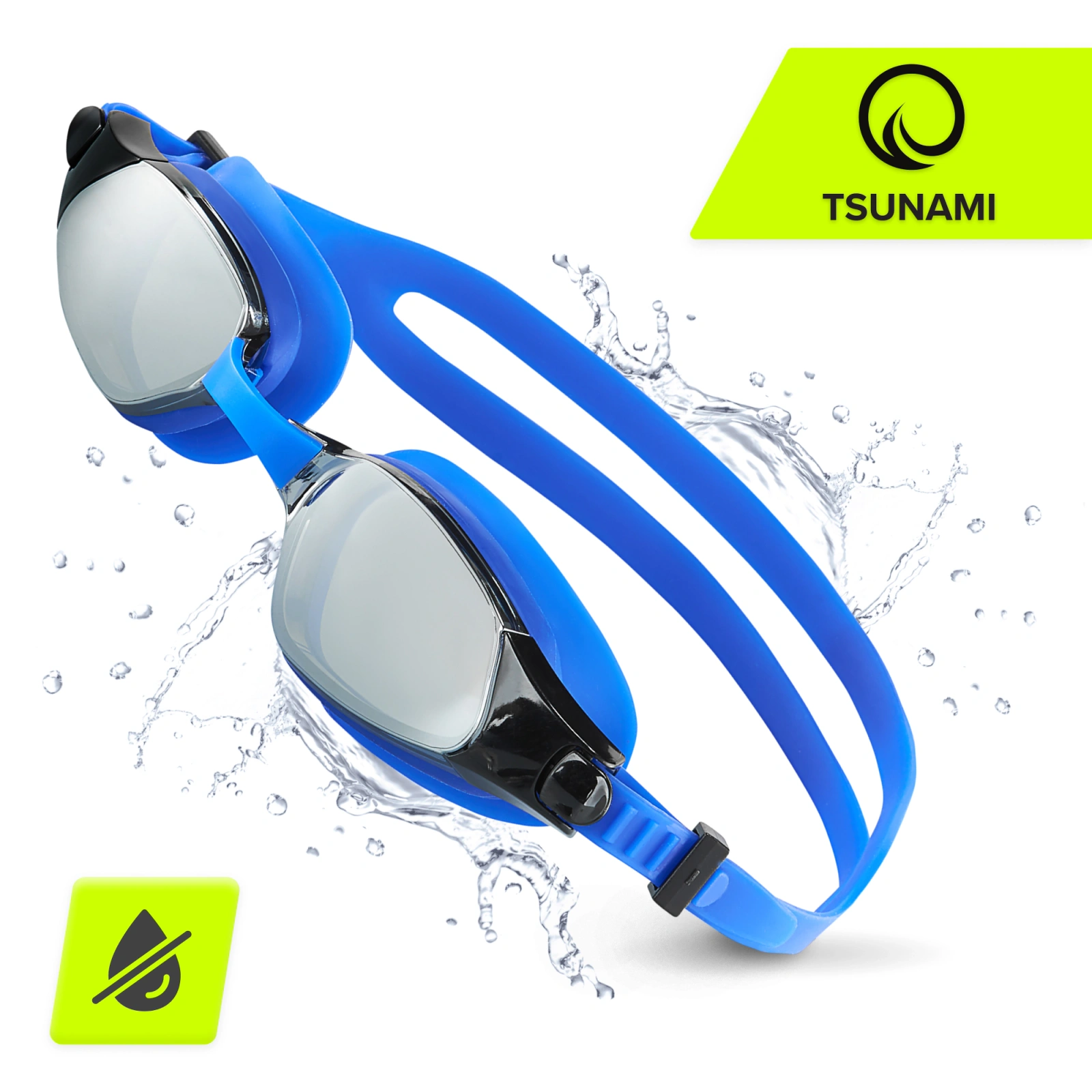 Plaukimo akiniai 4Fizjo TSUNAMI, mėlyni