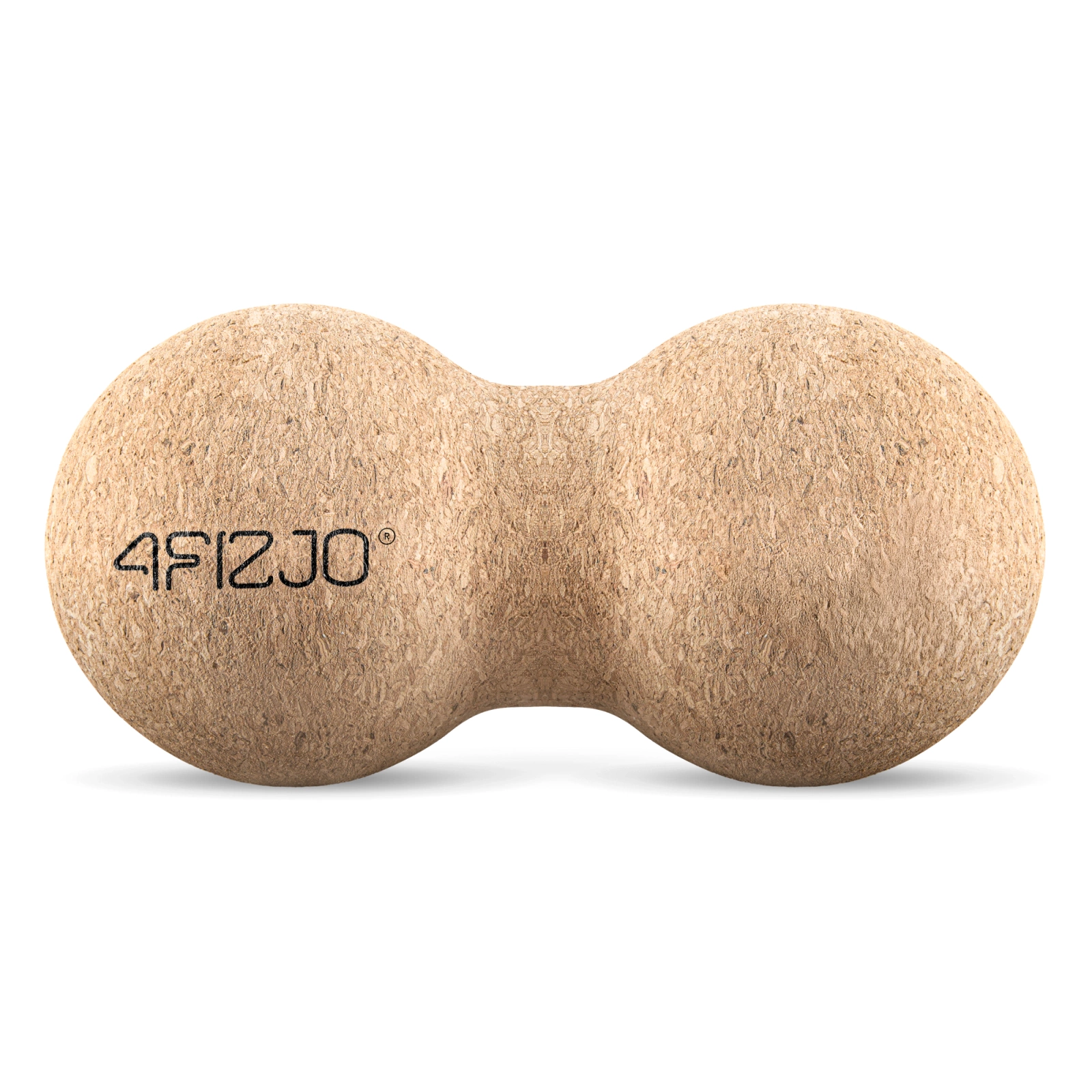4Fizjo Double Cork Massage Ball, 13.5 cm, Brown