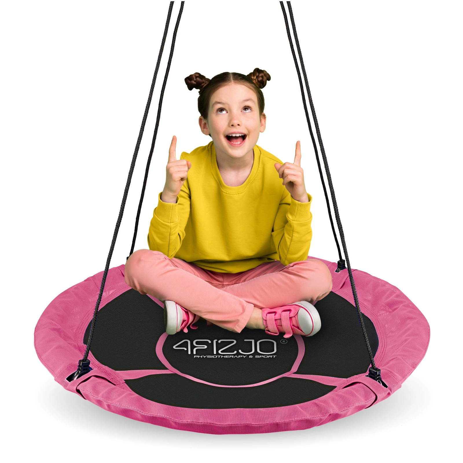 4Fizjo Bocianie Gniazdo Kids Garden Swing, 90 cm, Pink