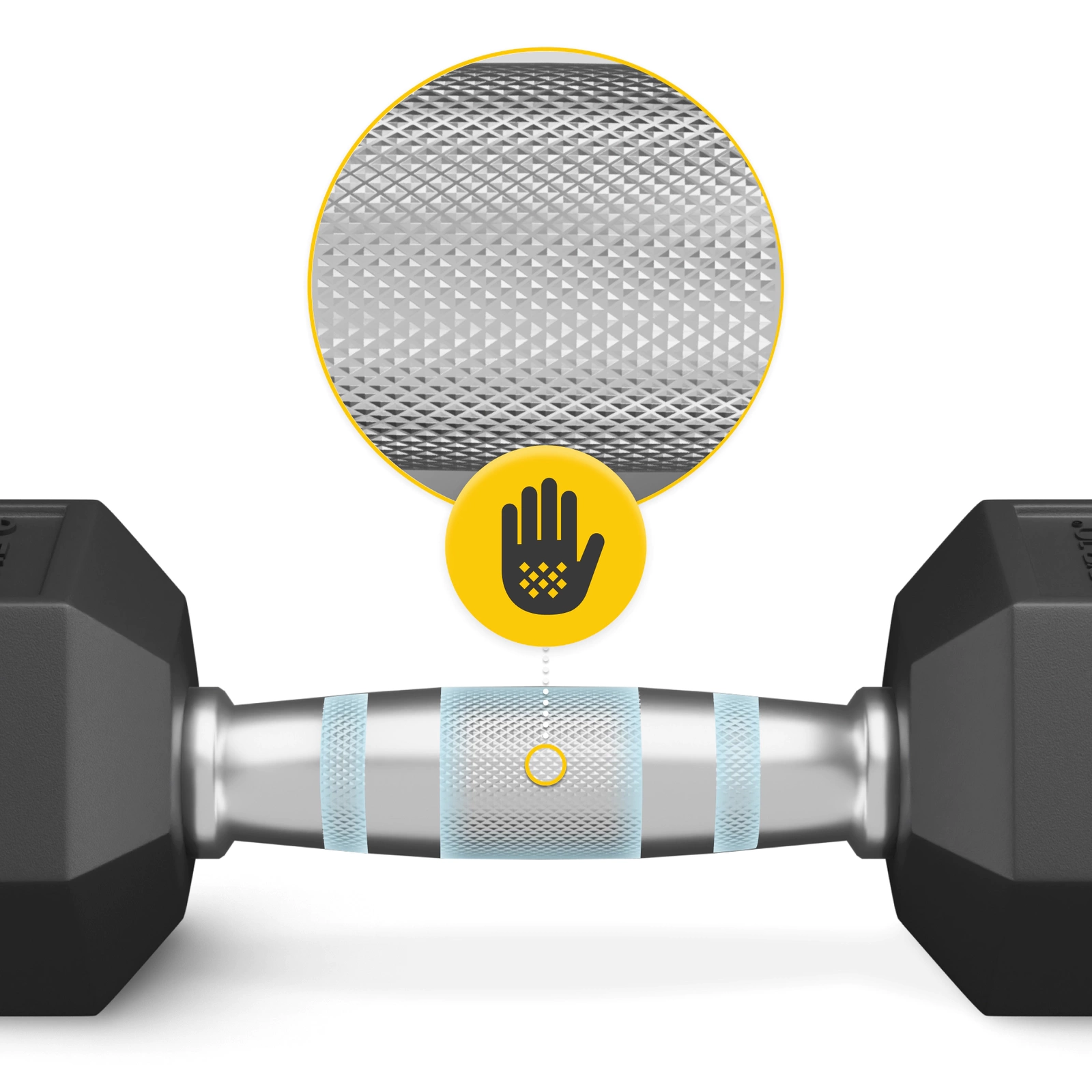 Plieninis šešiakampis svarmuo 4Fizjo HEX, 22.5 kg, juodas