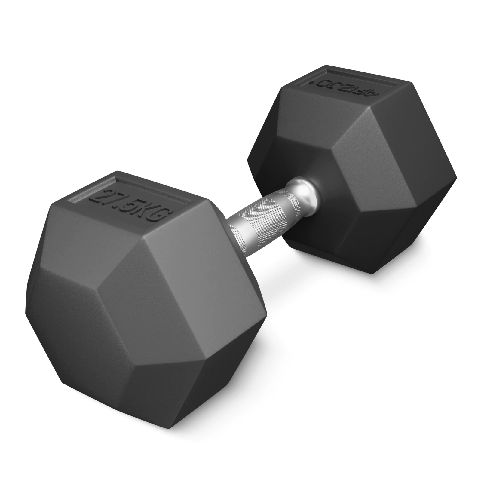 Plieninis šešiakampis svarmuo 4Fizjo HEX 27.5 kg, juodas