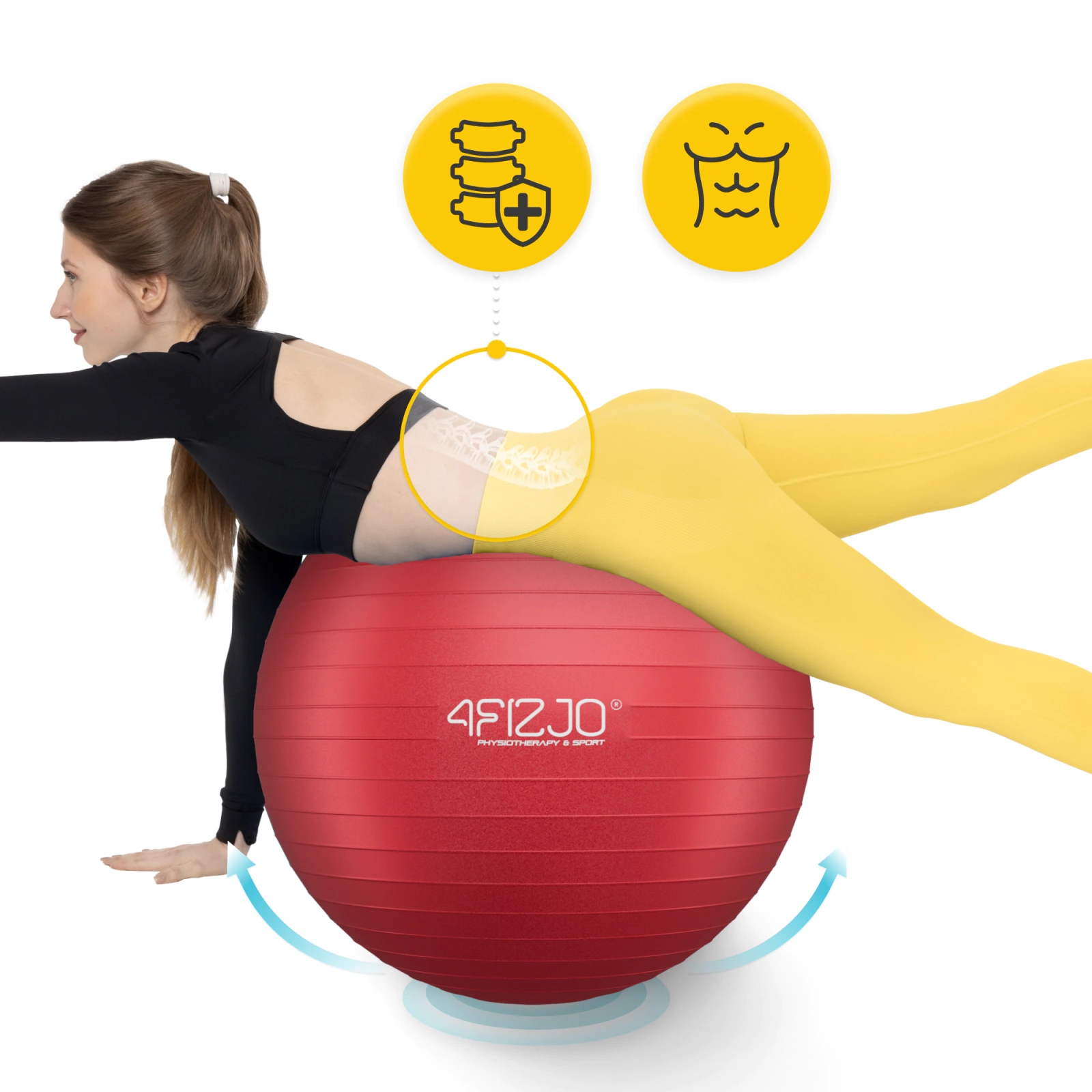 4Fizjo Exercise Ball 85 cm, Red