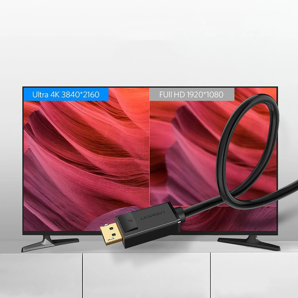 Ugreen DP102 DisplayPort 1.2 4K 30Hz laidas, 1 m, juodas