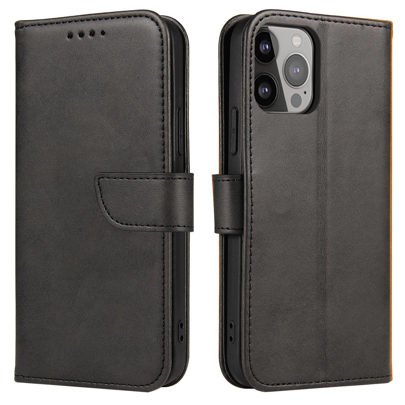 Magnet Case For Samsung A15 With Flap And Wallet - Black