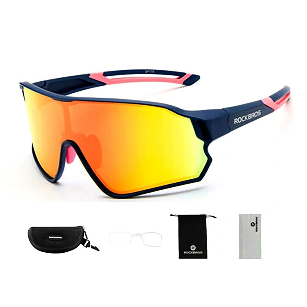Rockbros 10134PL Polarized Cycling Glasses, Blue/Pink