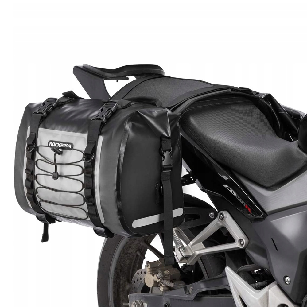 Vandeniui atsparus motociklo krepšys Rockbros AS-010BGR, pilkas