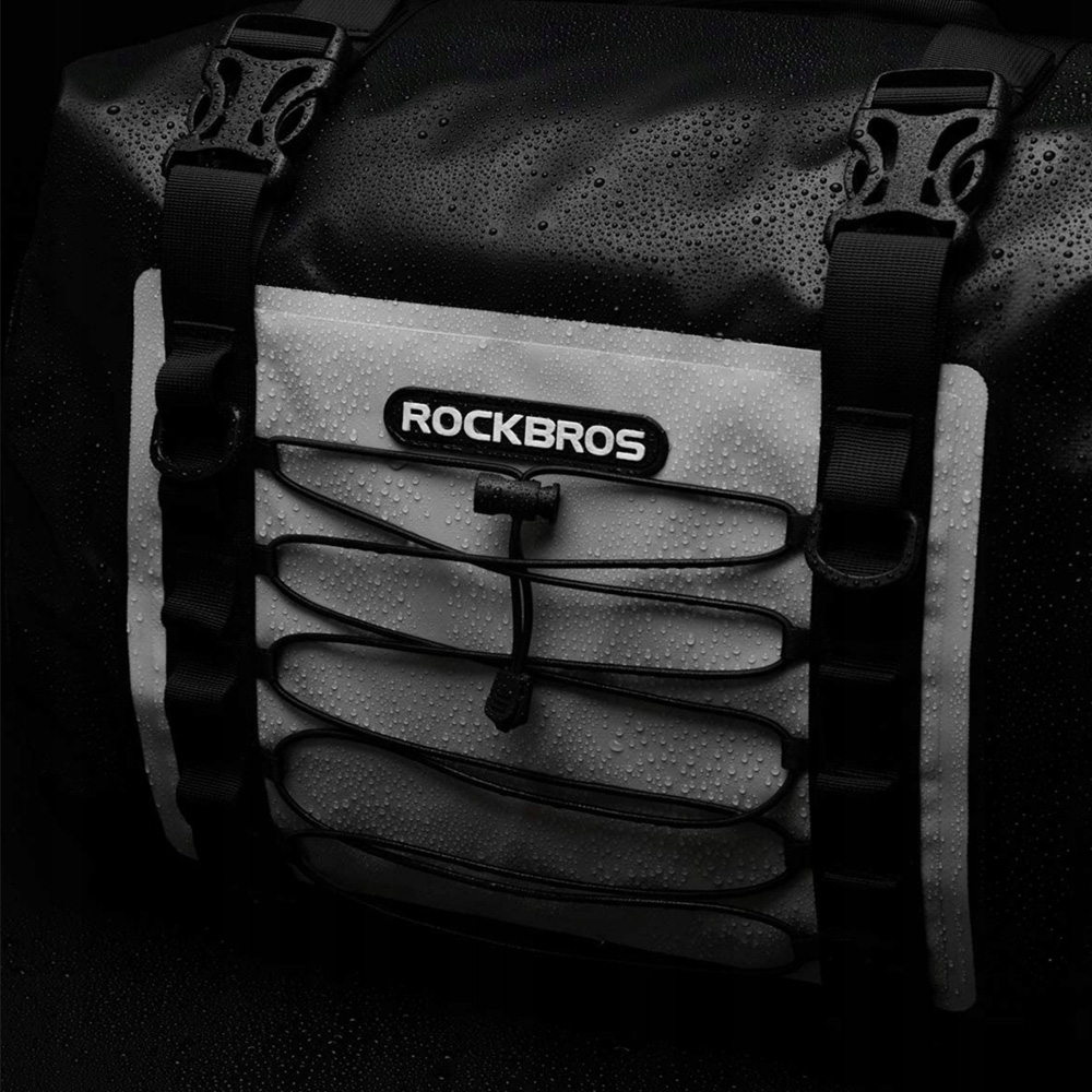 Vandeniui atsparus motociklo krepšys Rockbros AS-010BGR, pilkas