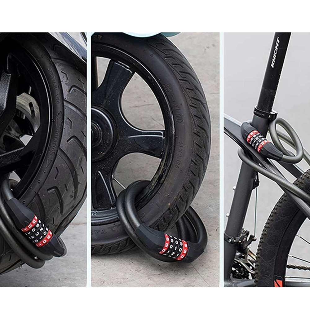Rockbros RKS507-1BK kodinė dviračio spyna, 1.8 m, juoda