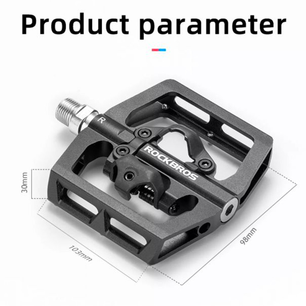 Rockbros PD15-BK Aluminum Alloy Bicycle Pedal Set, Black