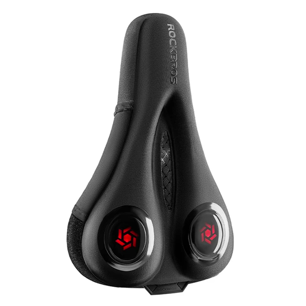 Rockbros LF044R Bicycle Saddle Cover with Rain Cover, Black/Red