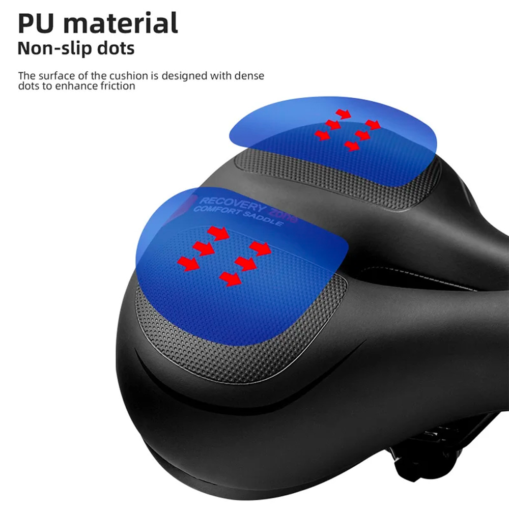 Rockbros AQ-6090R Bicycle Saddle, Black/Red