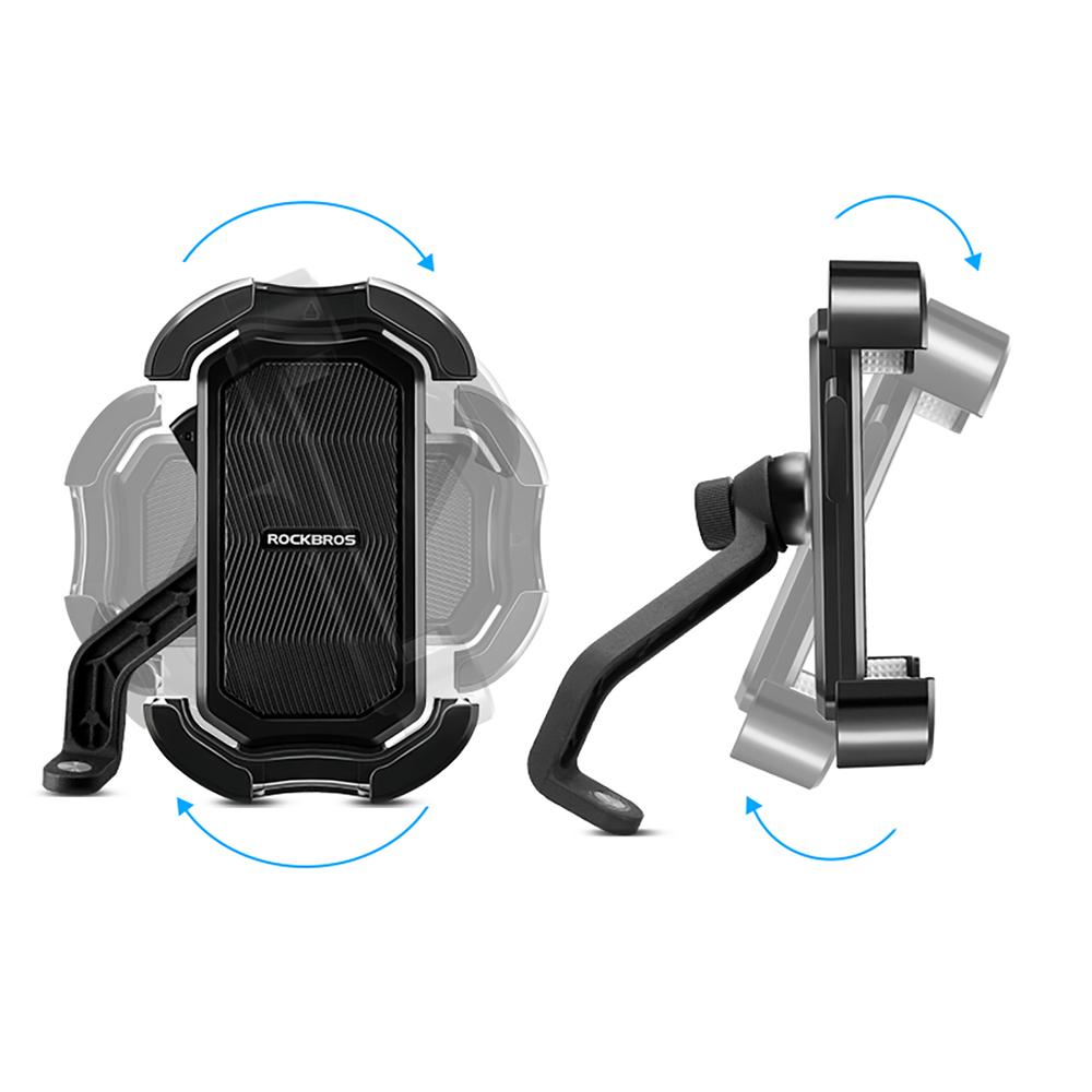 Rockbros 25210032005 Motorcycle Mirror Phone Holder, Black